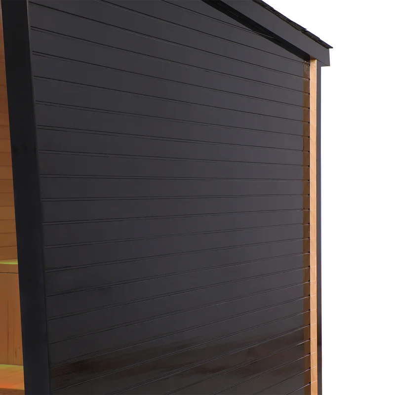 Outdoor 6-Person Cedar Sauna Cabin with Aromatic Redwood Benefits Steam Therapy for Backyard Relaxation & Wellness