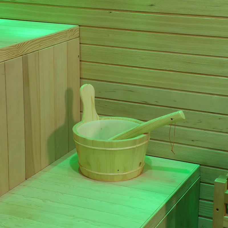 Outdoor 6-Person Cedar Sauna Cabin with Aromatic Redwood Benefits Steam Therapy for Backyard Relaxation & Wellness