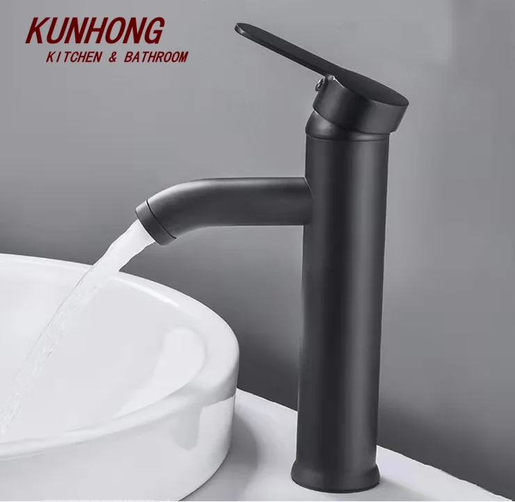 UPC Brushed Nickel Stainless Steel Bathroom Basin Faucet Tap Single Handle Cold and Hot Water Mixer Torneiras Banheiro
