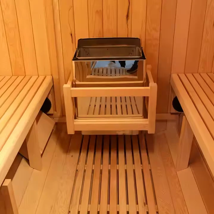 Wholesale Price Custom 4-6 Persons Outdoor Barrel Sauna Red Cedar Wooden Barrel Sauna Room with Harvia Stove