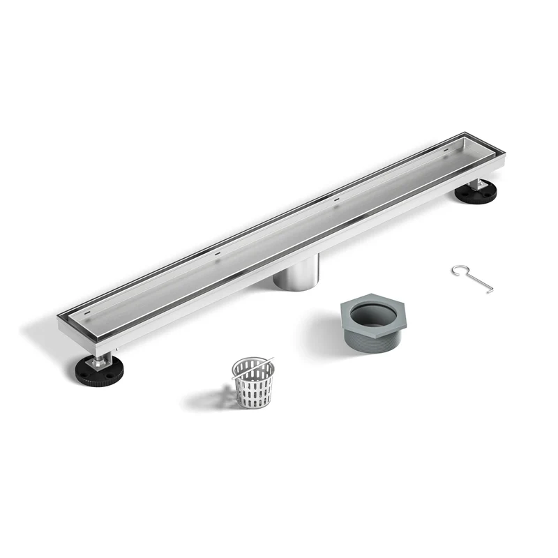 Dropshipping Available 28 Inch Brushed Stainless Steel Tile Insert Hidden Shower Drain