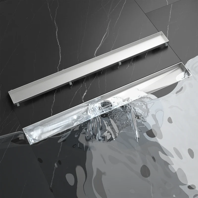 Dropshipping Available 28 Inch Brushed Stainless Steel Tile Insert Hidden Shower Drain