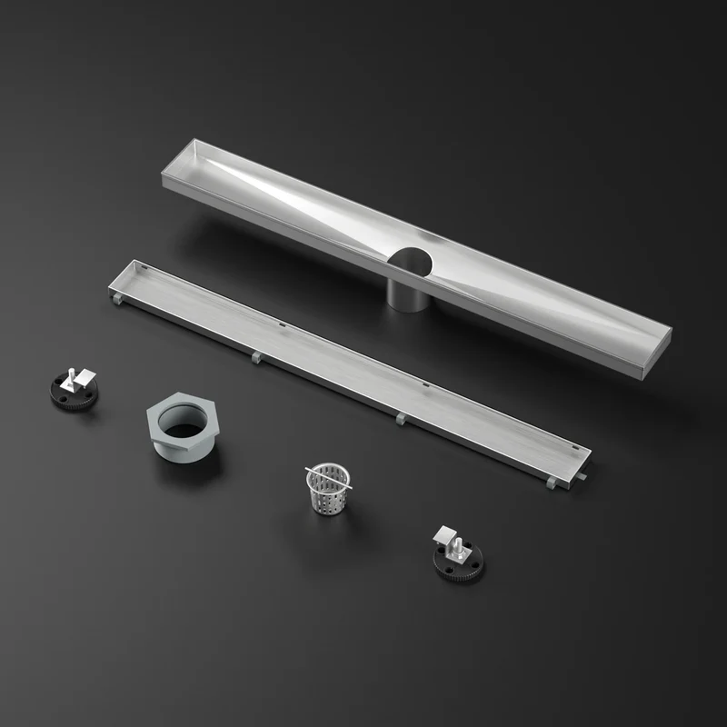 Dropshipping Available 28 Inch Brushed Stainless Steel Tile Insert Hidden Shower Drain