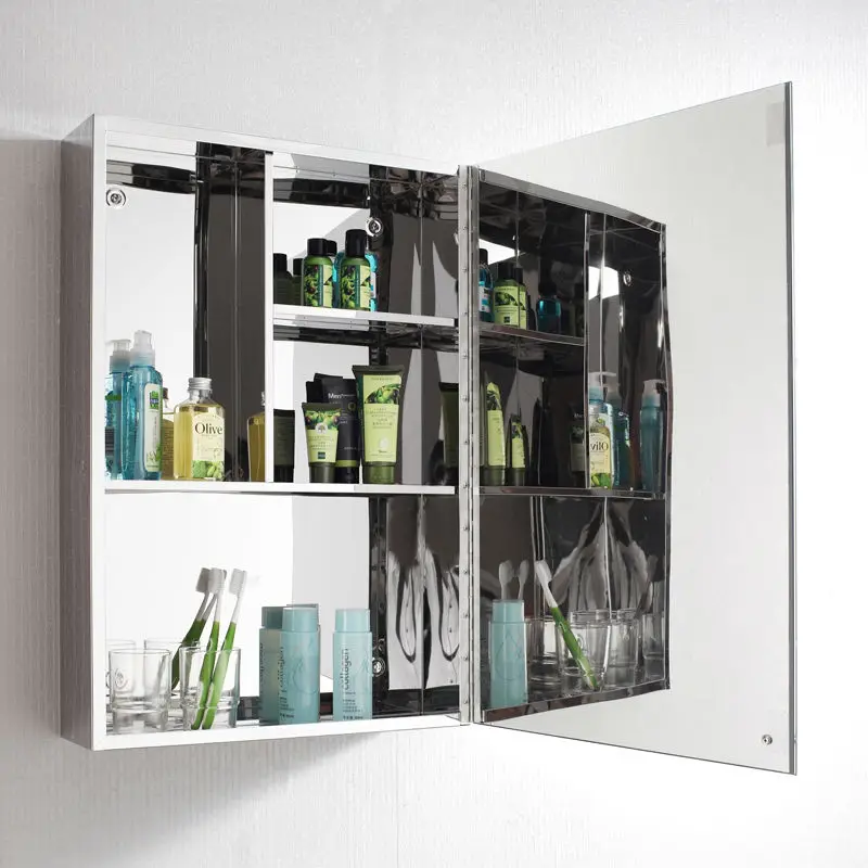 2022 New Arrival Bathroom Mirror Cabinets Stainless Steel Medicine Cabinet Bathroom Cabinets With Mirror