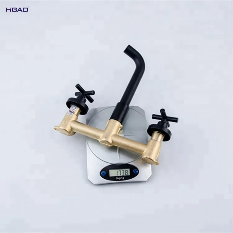 Matt Black Bathroom Vanity Faucets Mixer Sink Faucet Tap Single Wall Mounted Ceramic Factory Direct Wholesale Brass In-Wall