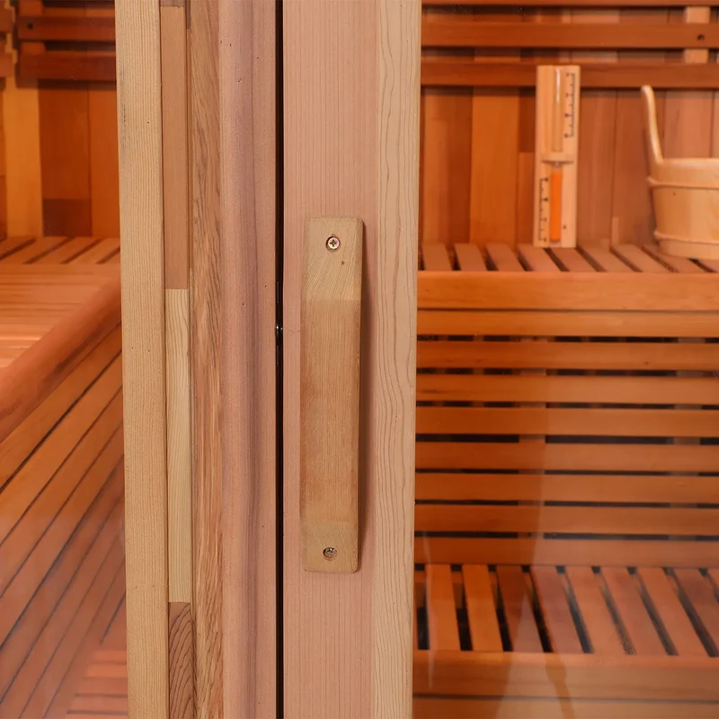 Best-Selling Luxury 2-4 Person Outdoor Traditional Canada Red Cedar Cube Outdoor Sauna