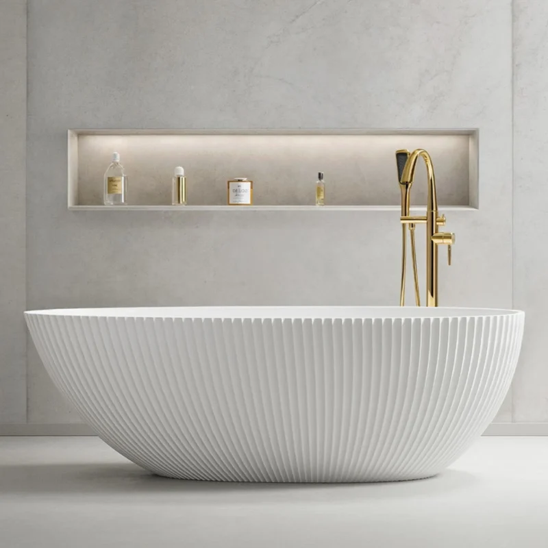 CLASIKAL Factory Direct Sales Hotel Home Independent Luxury Bathtub Material High-quality Artificial Stone Soaking Bathtub
