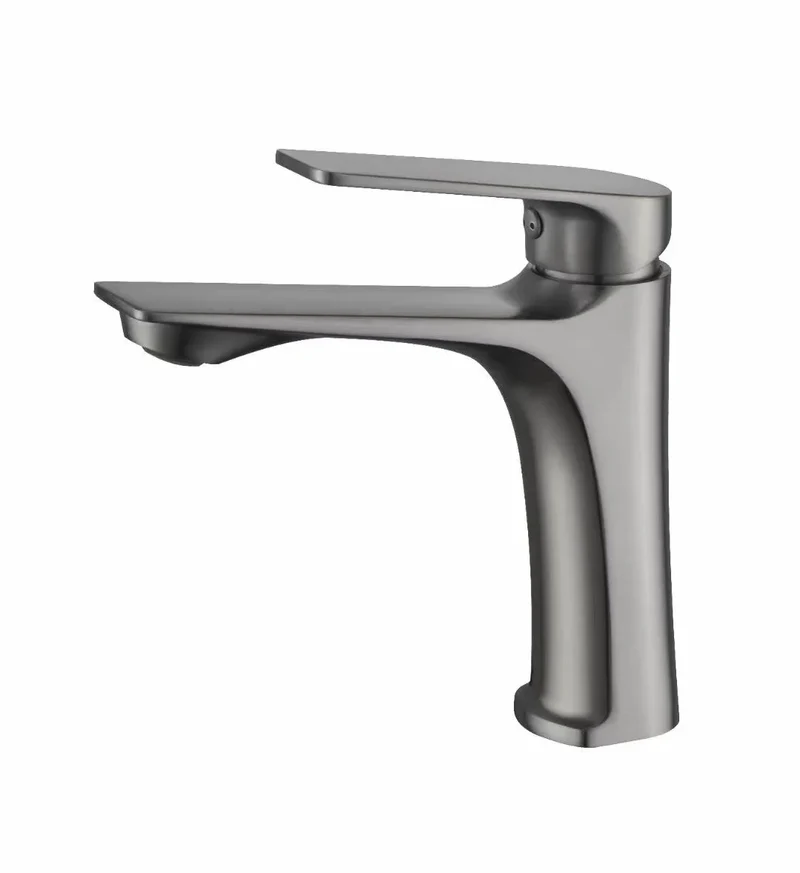 Deao Brushed Gold Black Single Handle Bathroom Faucet Sink Tap Bathroom Single Hole Basin Tap With Deck Mouted