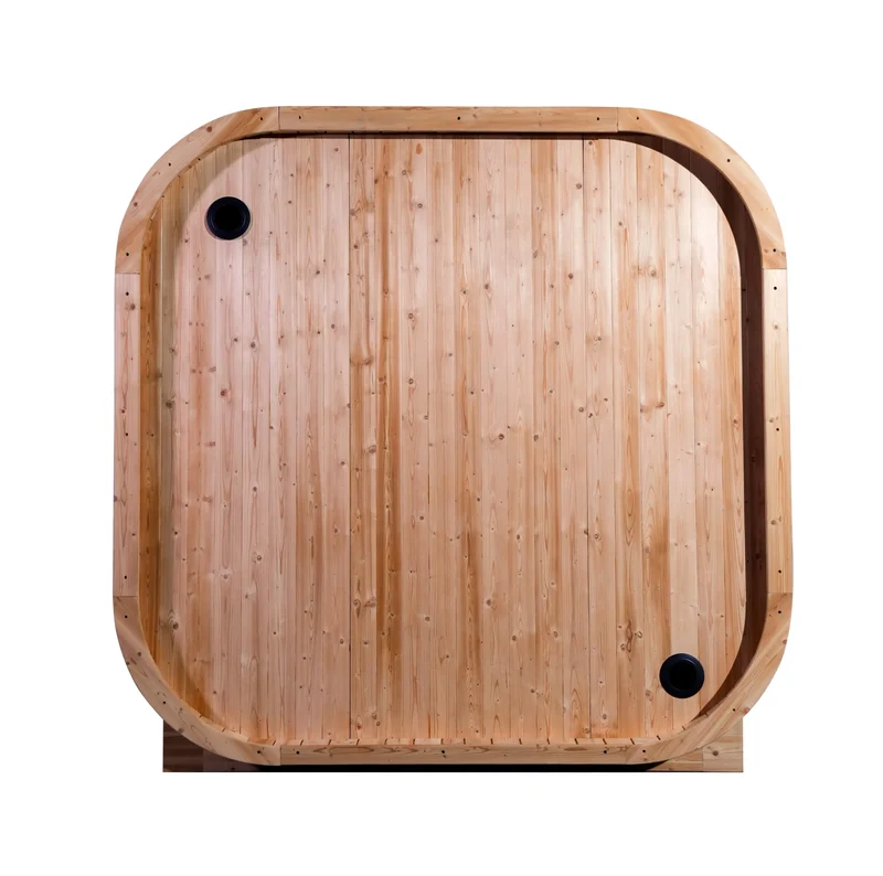 Elegant Square Home Sauna Suite Featuring a Professional Stainless Steel Heater