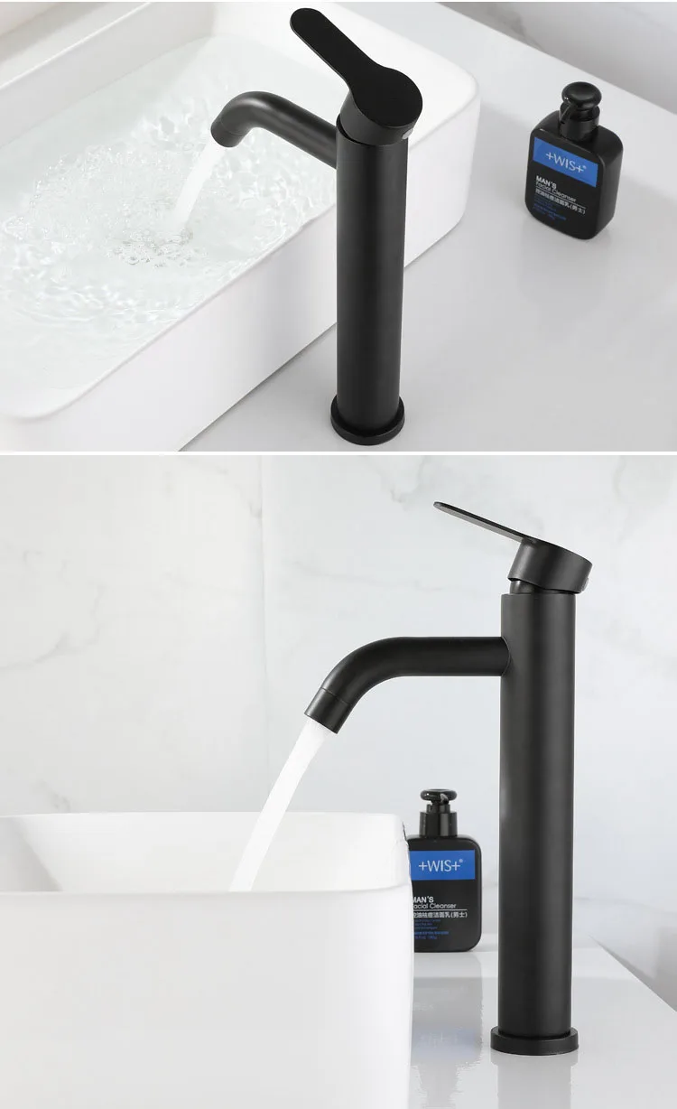 5 Years Warranty Stainless Steel 304 Basin Faucet Hot and Cold Sink Bathroom Tap Deck Mount Bath Taps and Faucets