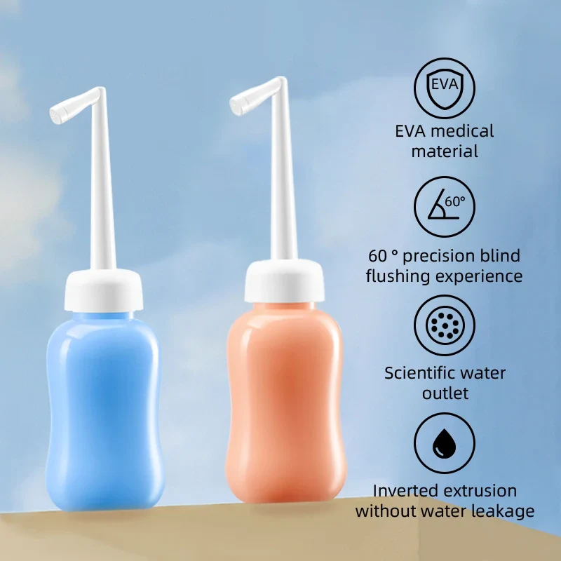 Portable Travel Bidet Toilet Seat Retractable Nozzle Eco-Friendly Feminine Care Peri Bottle 300ml Water Capacity Carry Bag
