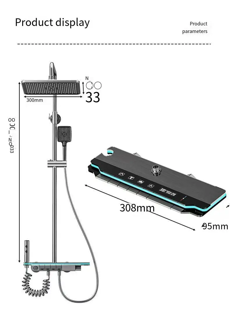 Custom Shower Set Rain Mixer Shower Combo Set Wall Mounted Rainfall Shower Head Faucet System Bathroom Luxury Brass OEM Modern