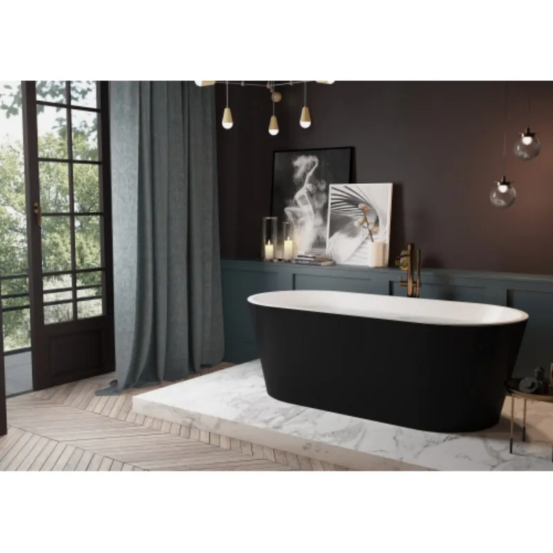 High Quality Luxury Acrylic Alcove Freestanding Soaking Bathtub Modern Large Bathtub Deep Popular French Bathtub for Sale