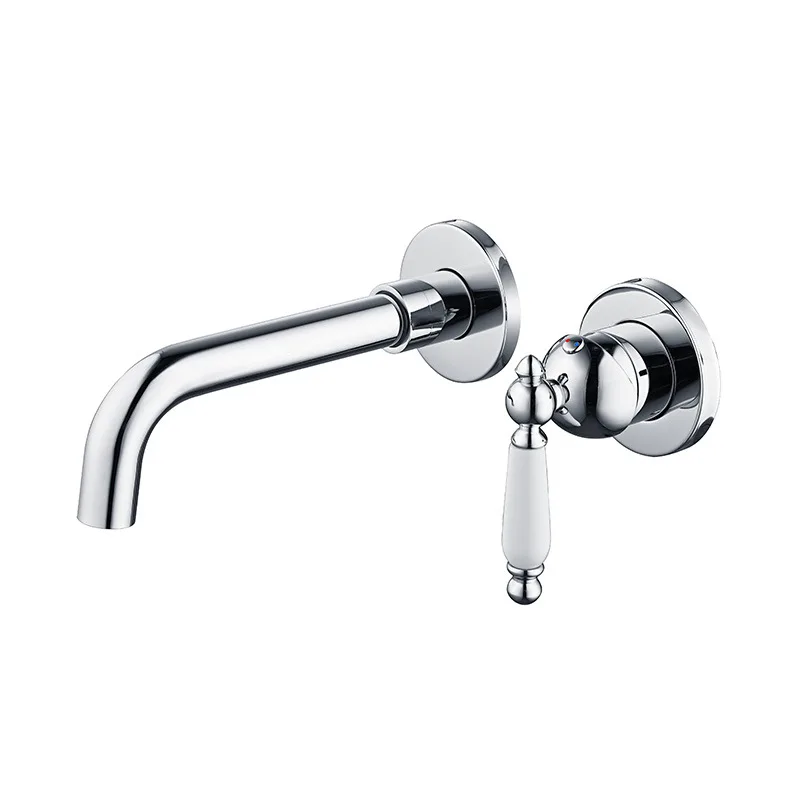 Wholesale Single Hole Brass Basin Faucet Single-Handle Water Mixer Deck Mounted Bathroom Bedroom Gym Hall Ceramic Valve Core