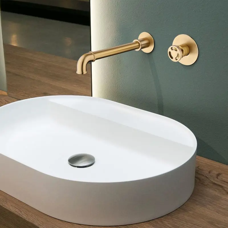 Trend Double Hole Single Handle Into Wall Bathroom Sink Faucet Supplier Robinets Unique Bathroom Faucets De De Modern MC Easy