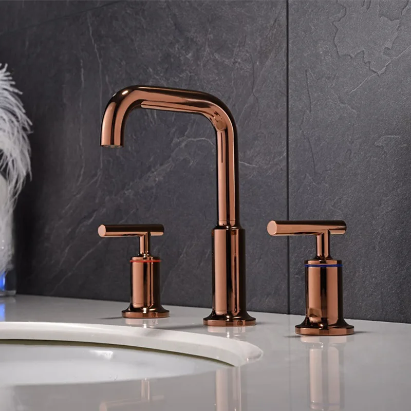 Classic Design Single Hole Bathroom Faucet Ceramic Valve Core Hot/Cold Water Basin Taps Stainless Steel for Bedroom Bathroom Use