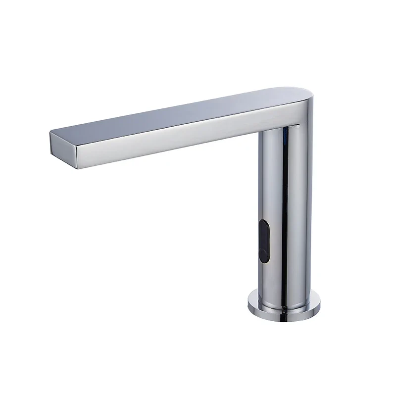 Commercial Touchless Automatic Sensor Bathroom Sink Faucet with Chrome Vanity Faucets, Hands Free Bathroom Water Tap