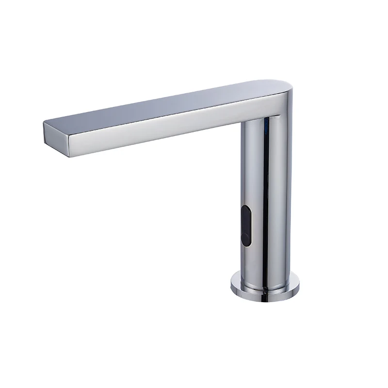 Commercial Touchless Automatic Sensor Bathroom Sink Faucet with Chrome Vanity Faucets, Hands Free Bathroom Water Tap