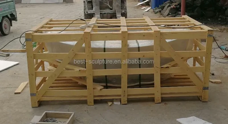 Outdoor Decoration Natural River Brown Stone Bathtub for Sale