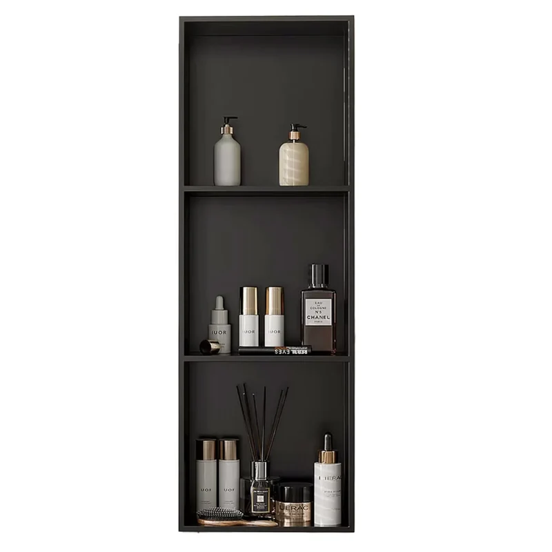 High Quality Reusable Stainless Steel Shower Room Shelf Modern Corner Mounted No Nailing Required-Wall-Mounted Bathroom Shelf