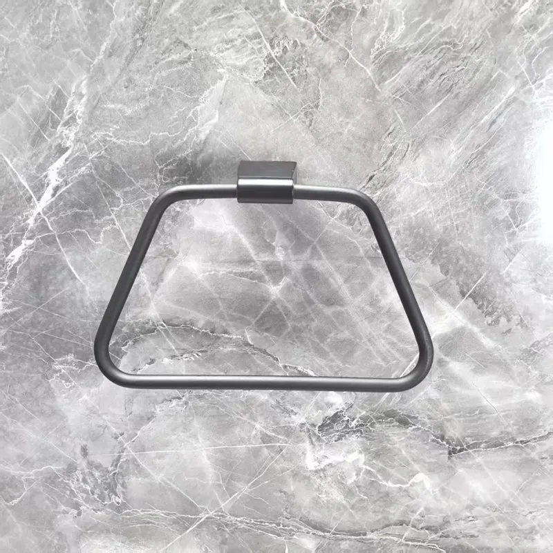 2025 Premium Minimalist Black Stainless Steel Wall Mount Towel Ring