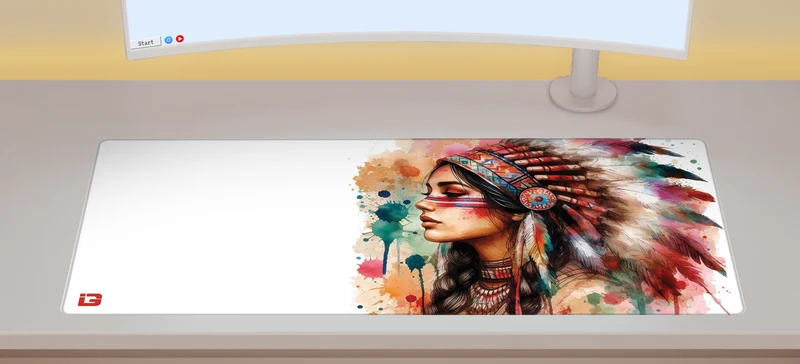 Aquarell einer amerikanischen Ureinwohnerin