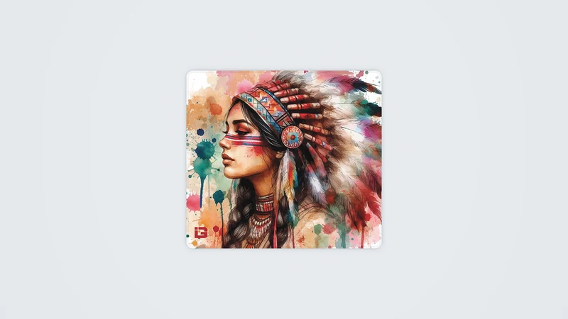 Aquarell einer amerikanischen Ureinwohnerin