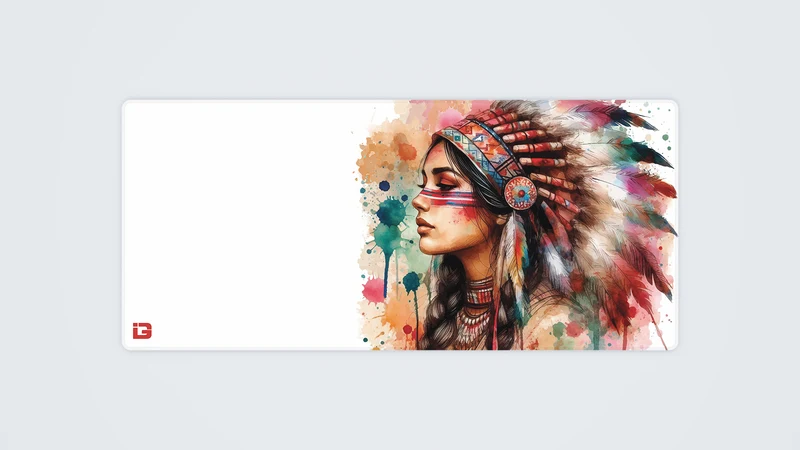 Aquarell einer amerikanischen Ureinwohnerin
