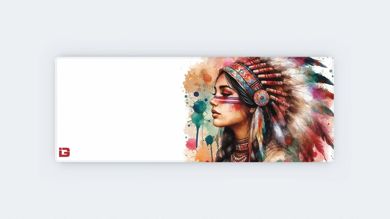 Aquarell einer amerikanischen Ureinwohnerin