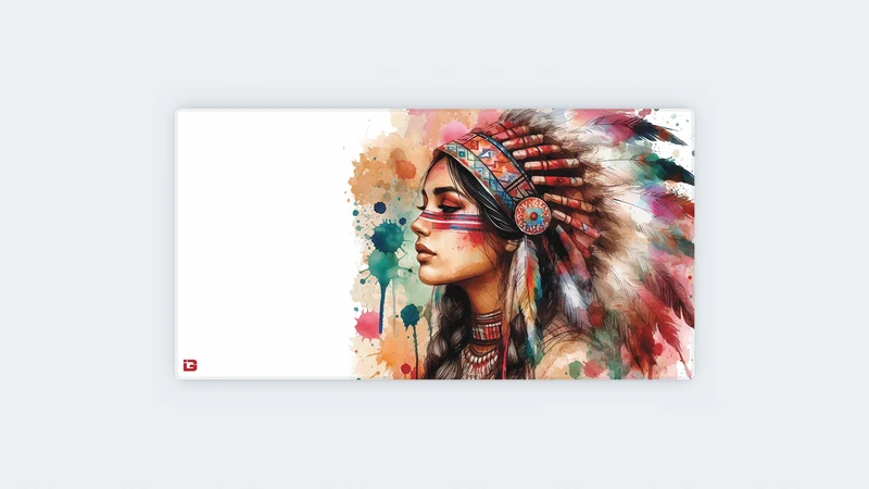 Aquarell einer amerikanischen Ureinwohnerin