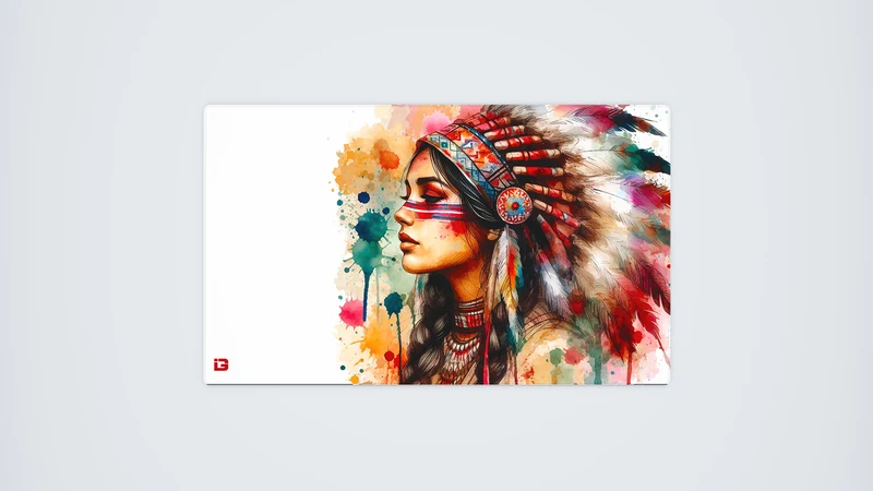 Aquarell einer amerikanischen Ureinwohnerin