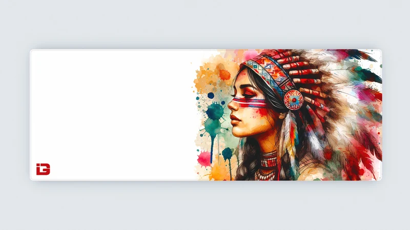 Aquarell einer amerikanischen Ureinwohnerin