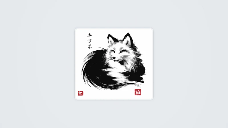 Ruhender Fuchs Sumi-e