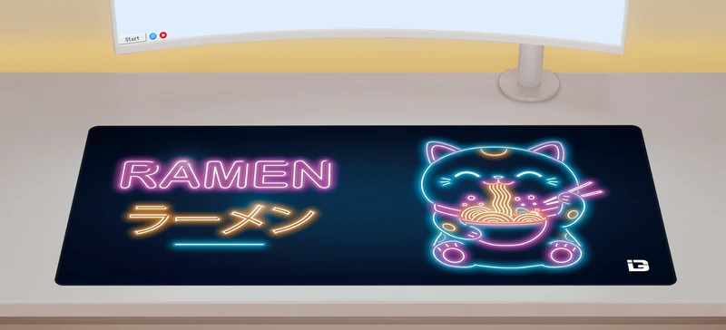 Neon Retro Neko Ramen