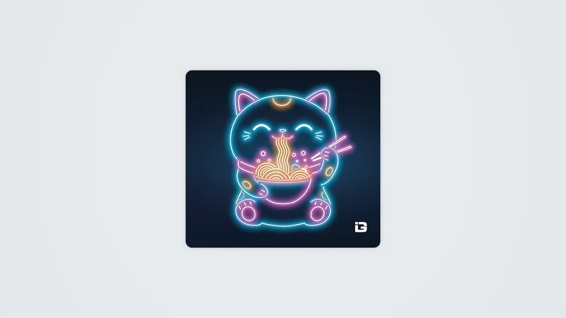 Neon Retro Neko Ramen