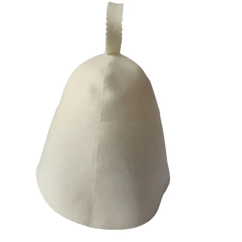 Wholesale Modern Design Natural Wool Felt High Temperature Insulation Bath Cap Customizable Logo with Pine Wood for Sauna Rooms