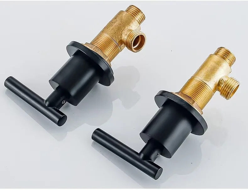 Modern 3 Holes Dual Handles Brass Single Lever Washbasin Mixer Faucet Widespread Matte Black Ceramic Cartridge Bathroom Sink Tap