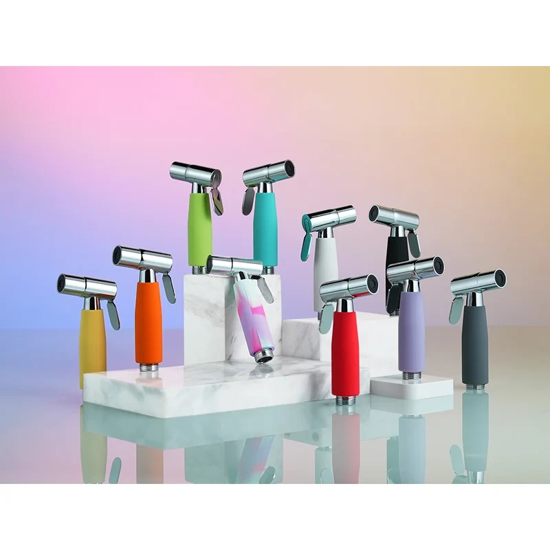 Multi Color Bidet Sprayer Replacement with Silicon Cover Toilet Health Faucet Handheld Bidet Sprayer Cloth Diaper Sprayer