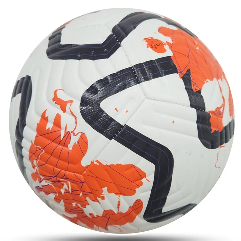 High Quality Machine Stitched PU Leather Football Size 5 Professional Sport Training Game Football Ball Soccer Balls for Outdoor