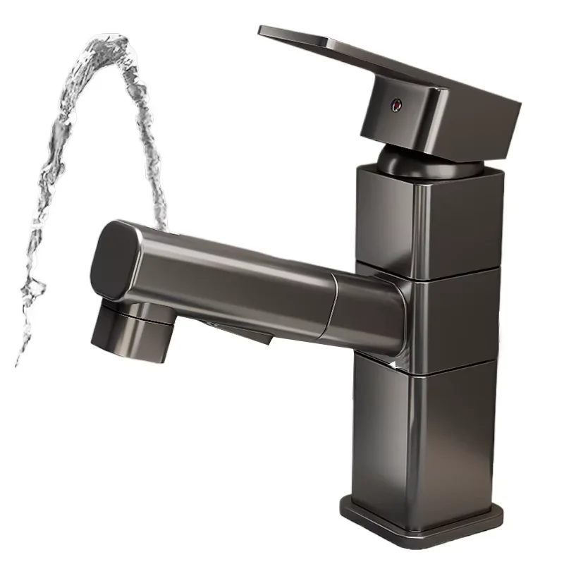 YaoPeng YP-K127 Modern Touchless Ceramic Valve Core Brass Deck Mounted 1-Handle Bathroom Basin Faucet Hot/Cold Water Mixer 306