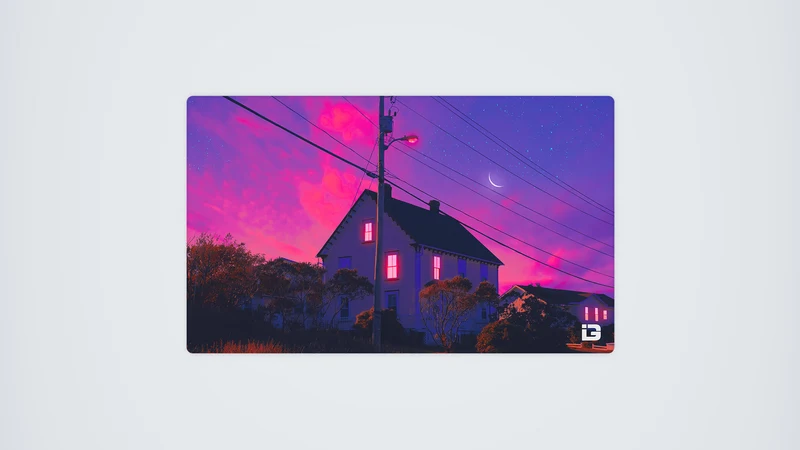 Sonnenuntergang zu Hause