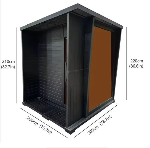 US STOCK Best-selling Outdoor Sauna Canadian Cedar Wood Dry Steam Room Traditional Finland Sauna 4-6 Person