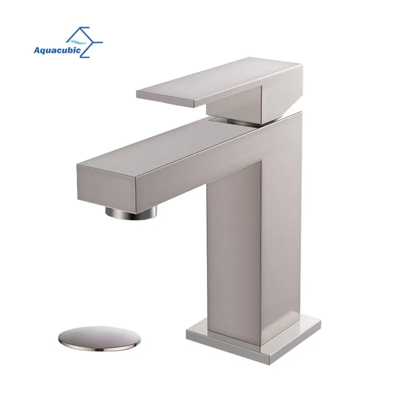 Single Hole CUPC Brushed Nickel Bathroom Healthy Brass Basin Faucet Stocks in USA