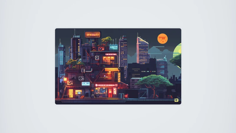 Pixel Town Spielmatte