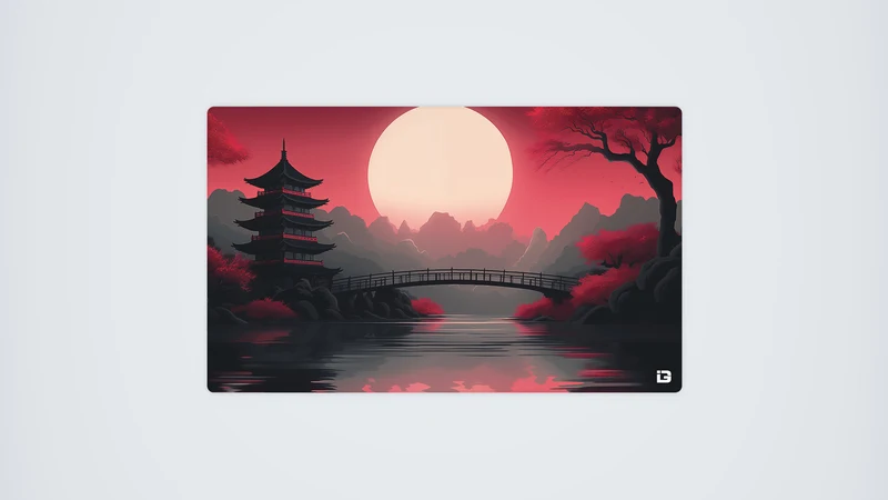 Rote Japan-Spielmatte