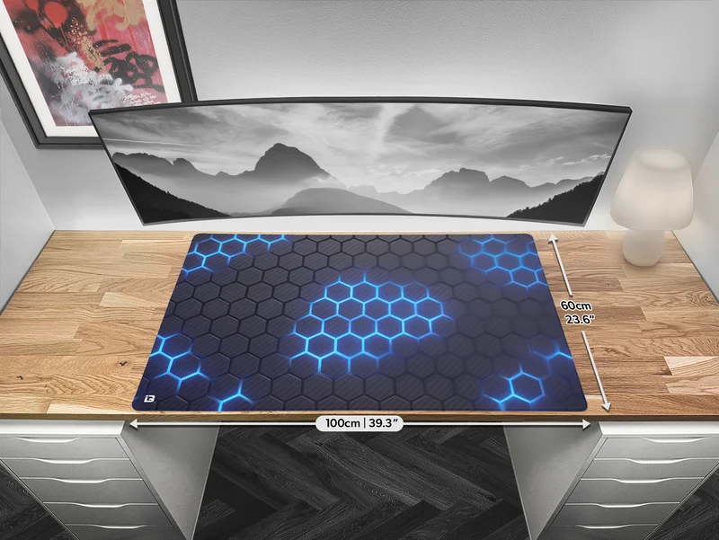Hex-Gitter Blau