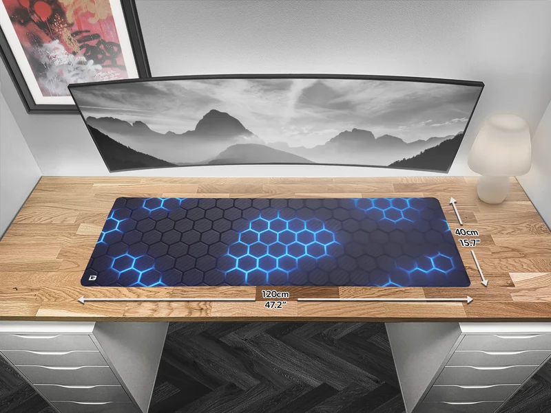 Hex-Gitter Blau