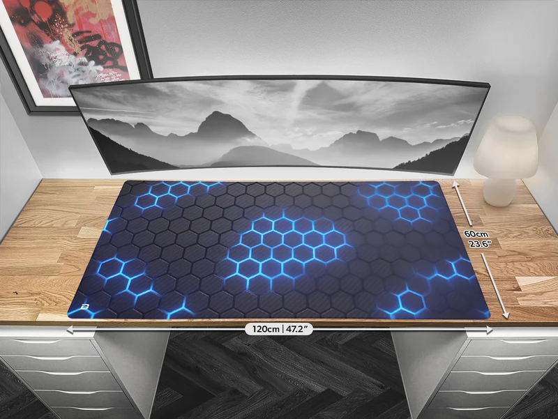 Hex-Gitter Blau