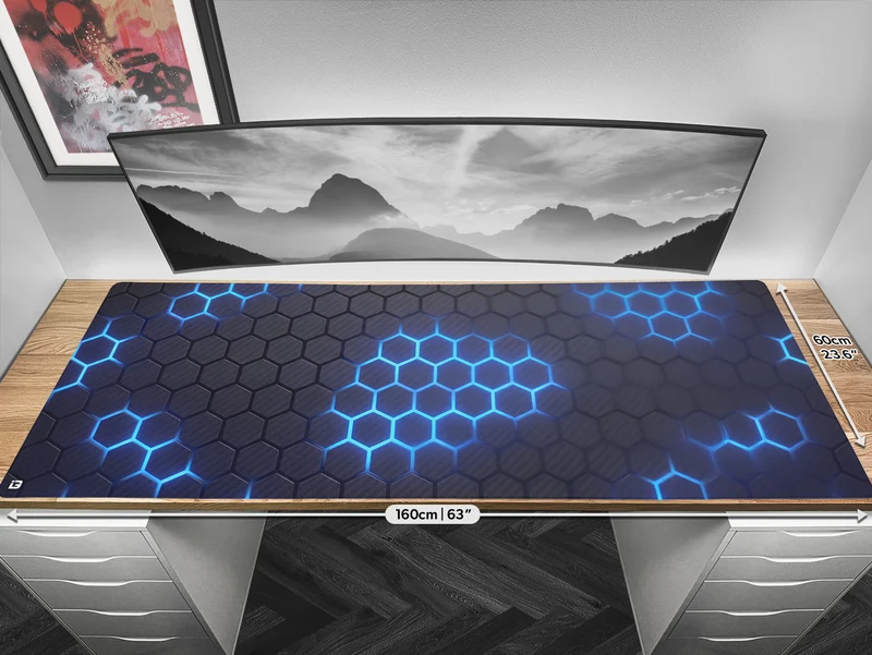 Hex-Gitter Blau