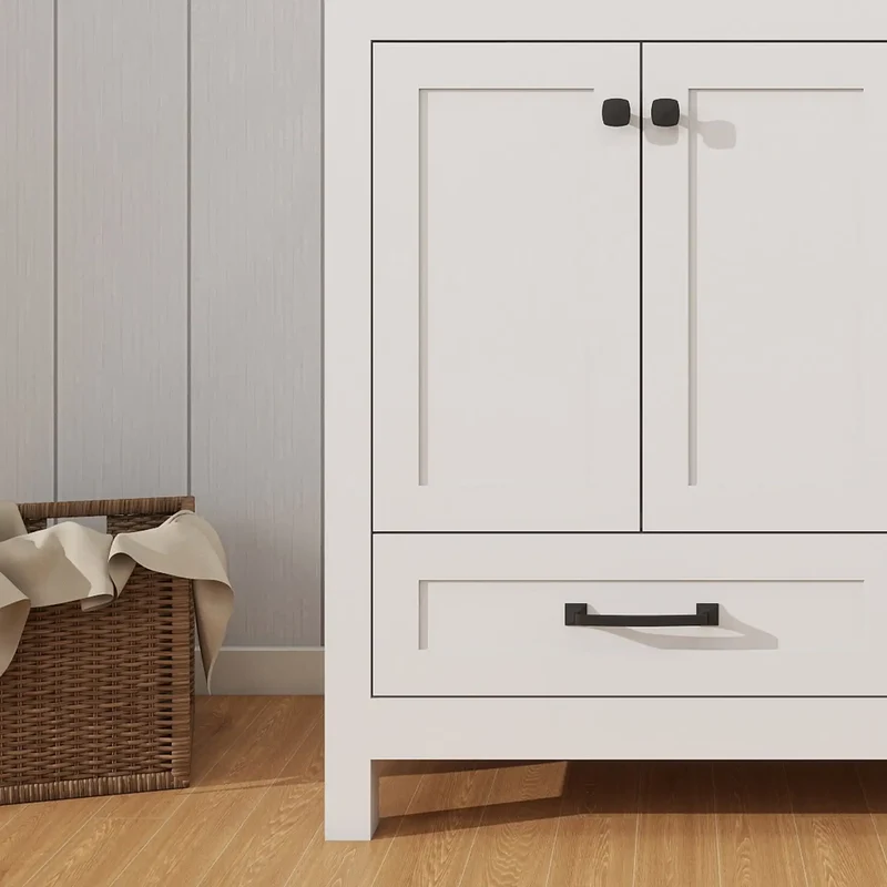 US Stock 36inch Fast Free Shipping Ready to Assemble Apartment Size Flat Pack Morden Bathroom Vanity with Single Sink